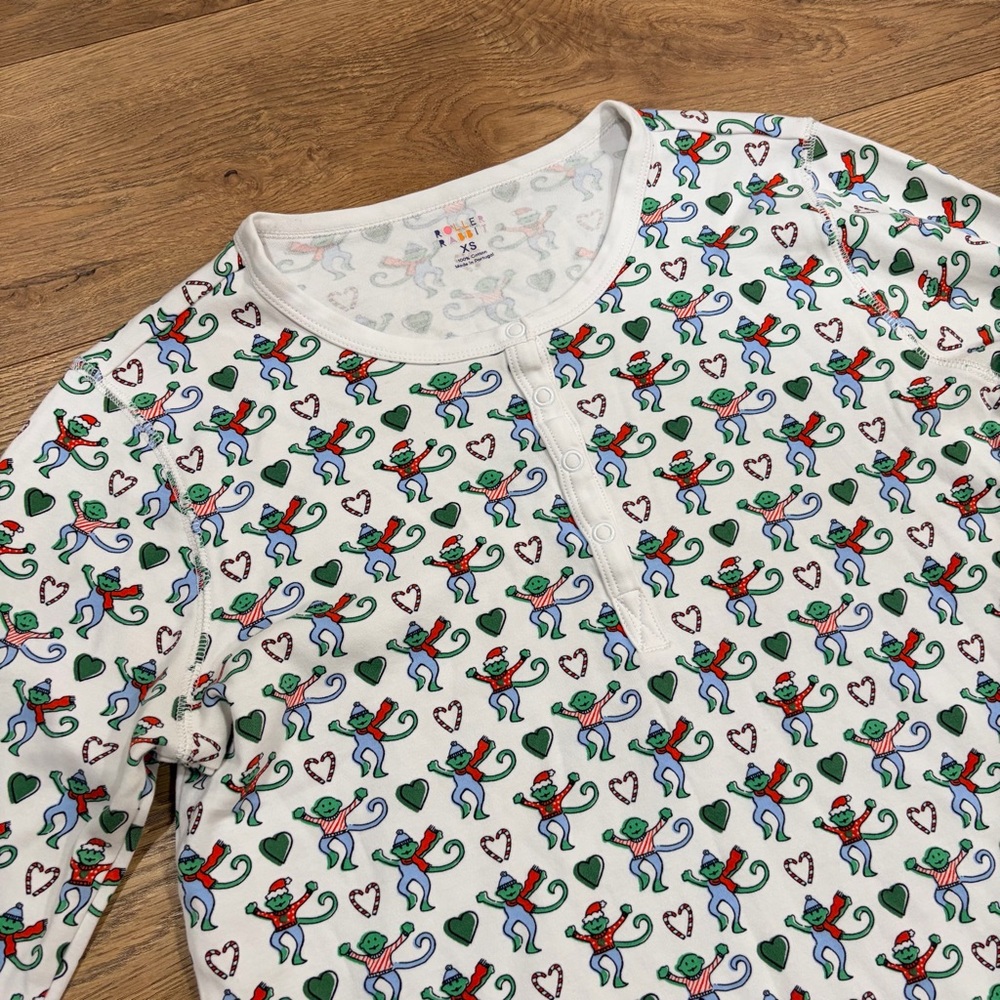 Roller Rabbit Merry Monkey pajama set - Size XS - Picture 4 of 11